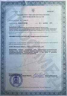 Лицензия клиники Профмед
